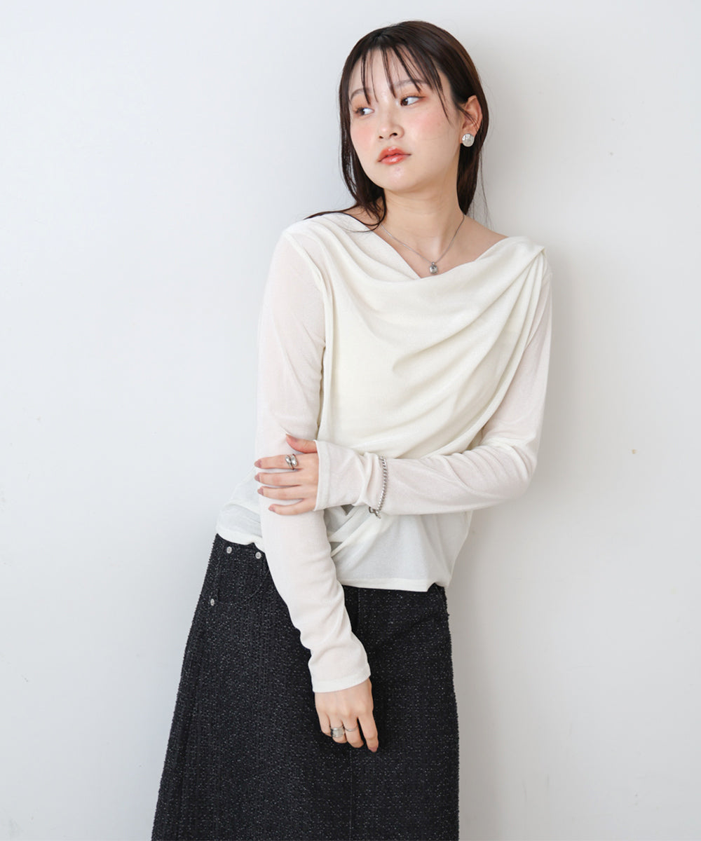 シアーベロアドレーププルオーバー