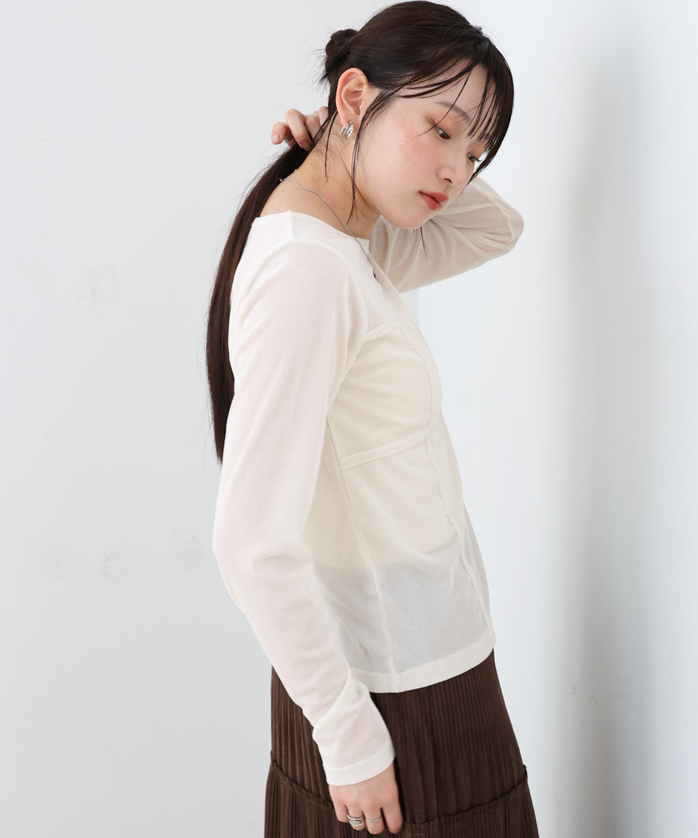 シアーベロアビスチェドッキングプルオーバー