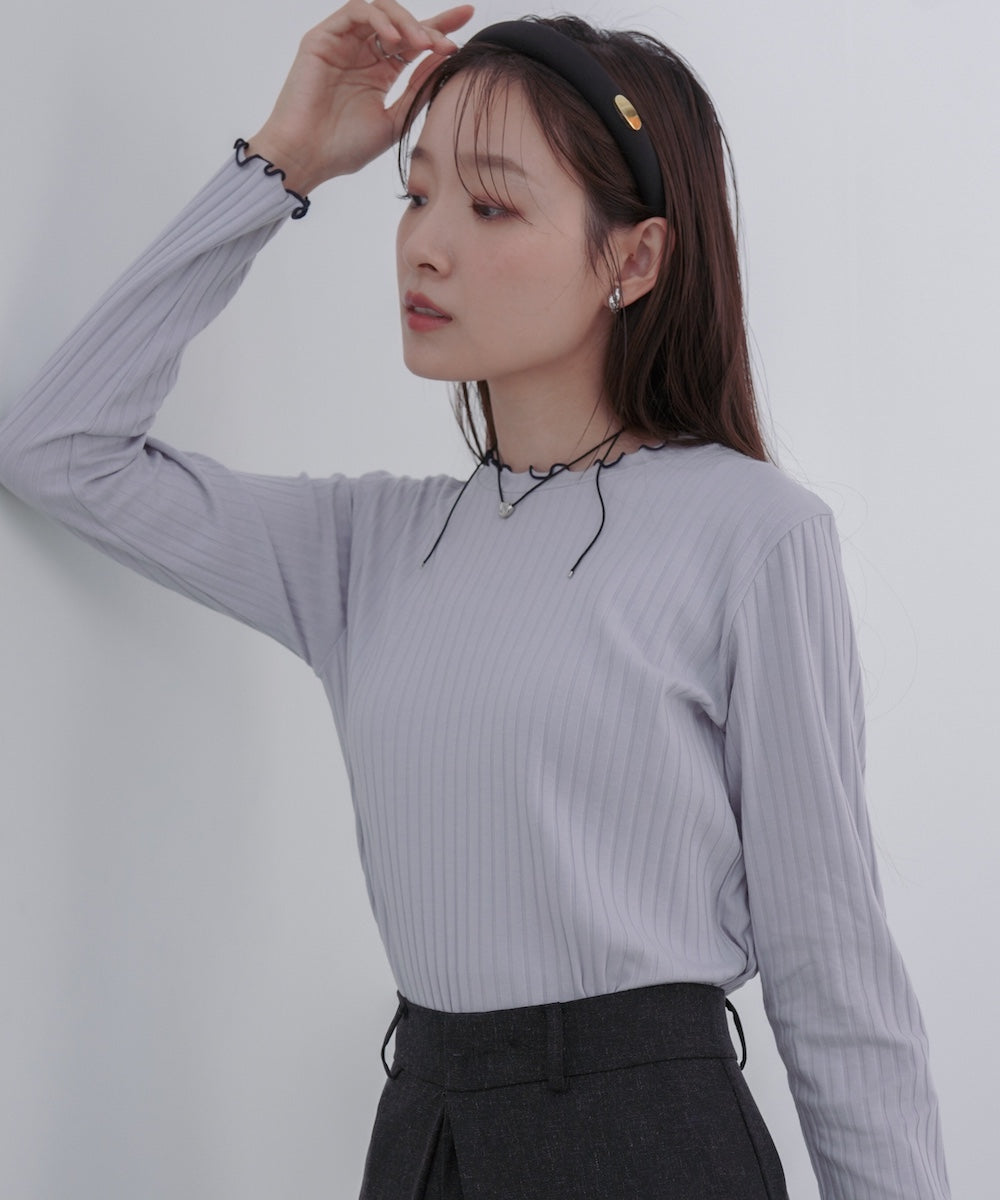 【選べるデザイン】ウェーブメローリブカットソー