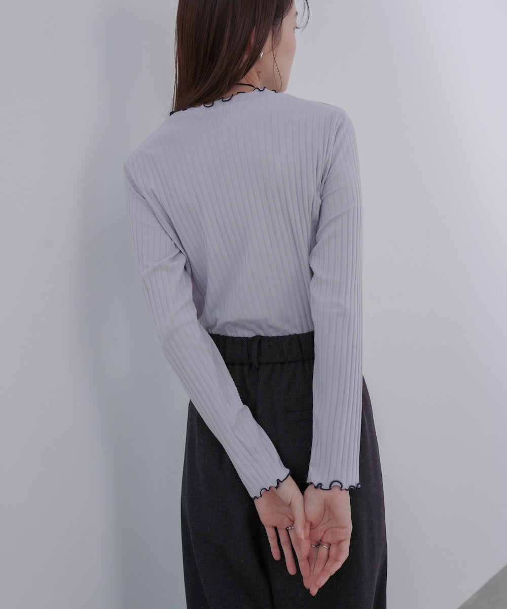 【選べるデザイン】ウェーブメローリブカットソー