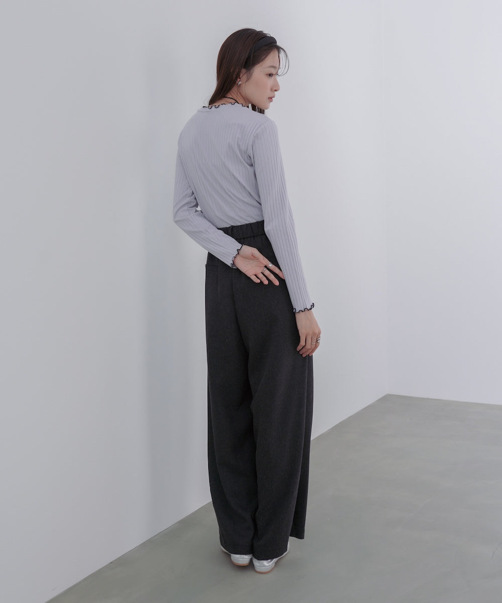 【選べるデザイン】ウェーブメローリブカットソー