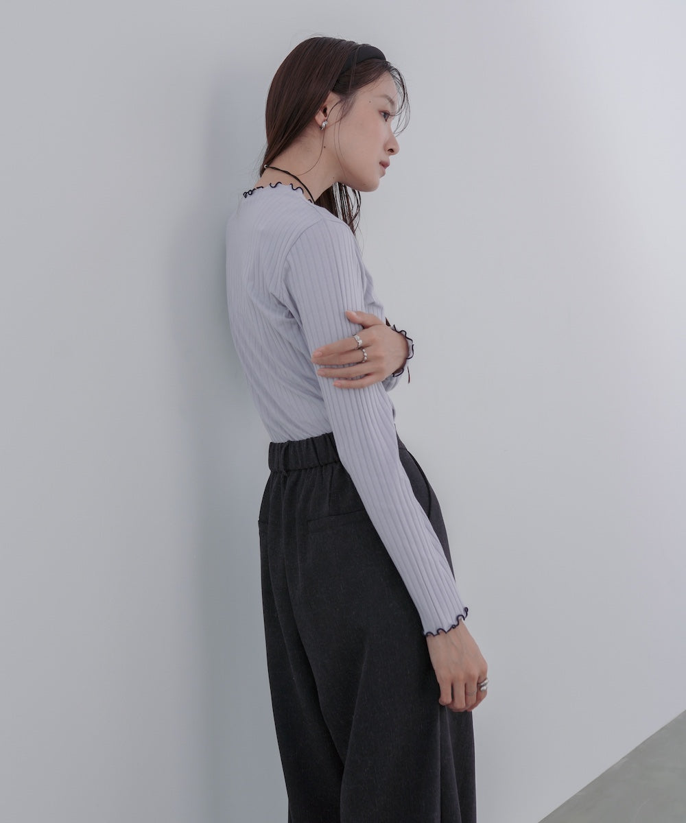 【選べるデザイン】ウェーブメローリブカットソー