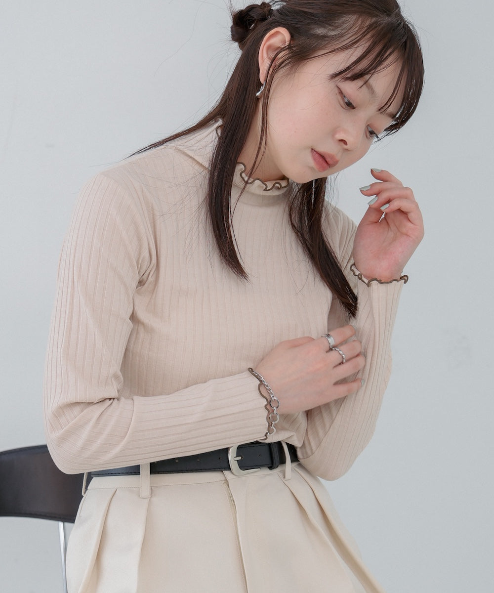 【選べるデザイン】ウェーブメローリブカットソー