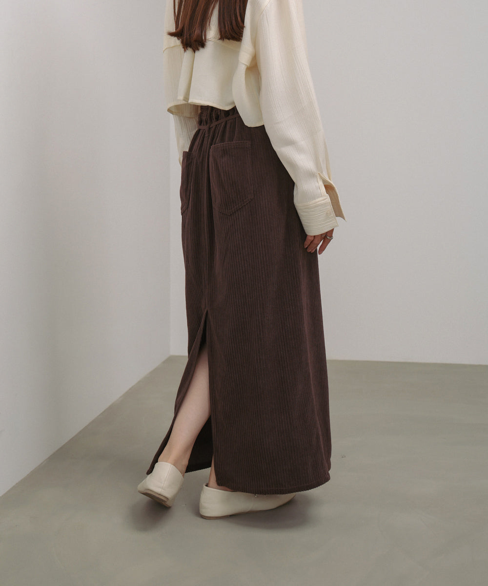 コーデュロイIラインスカート