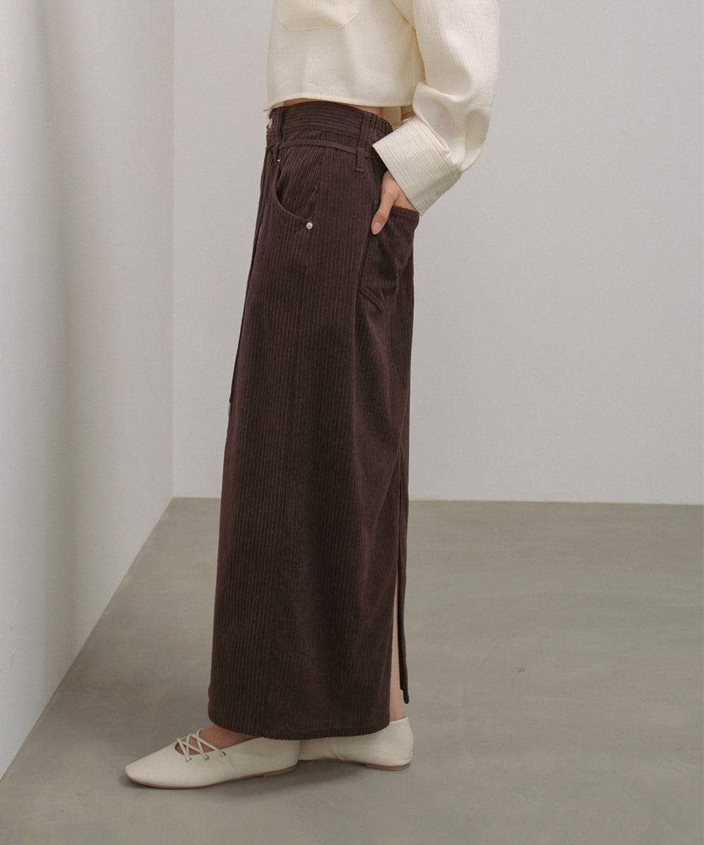 コーデュロイIラインスカート