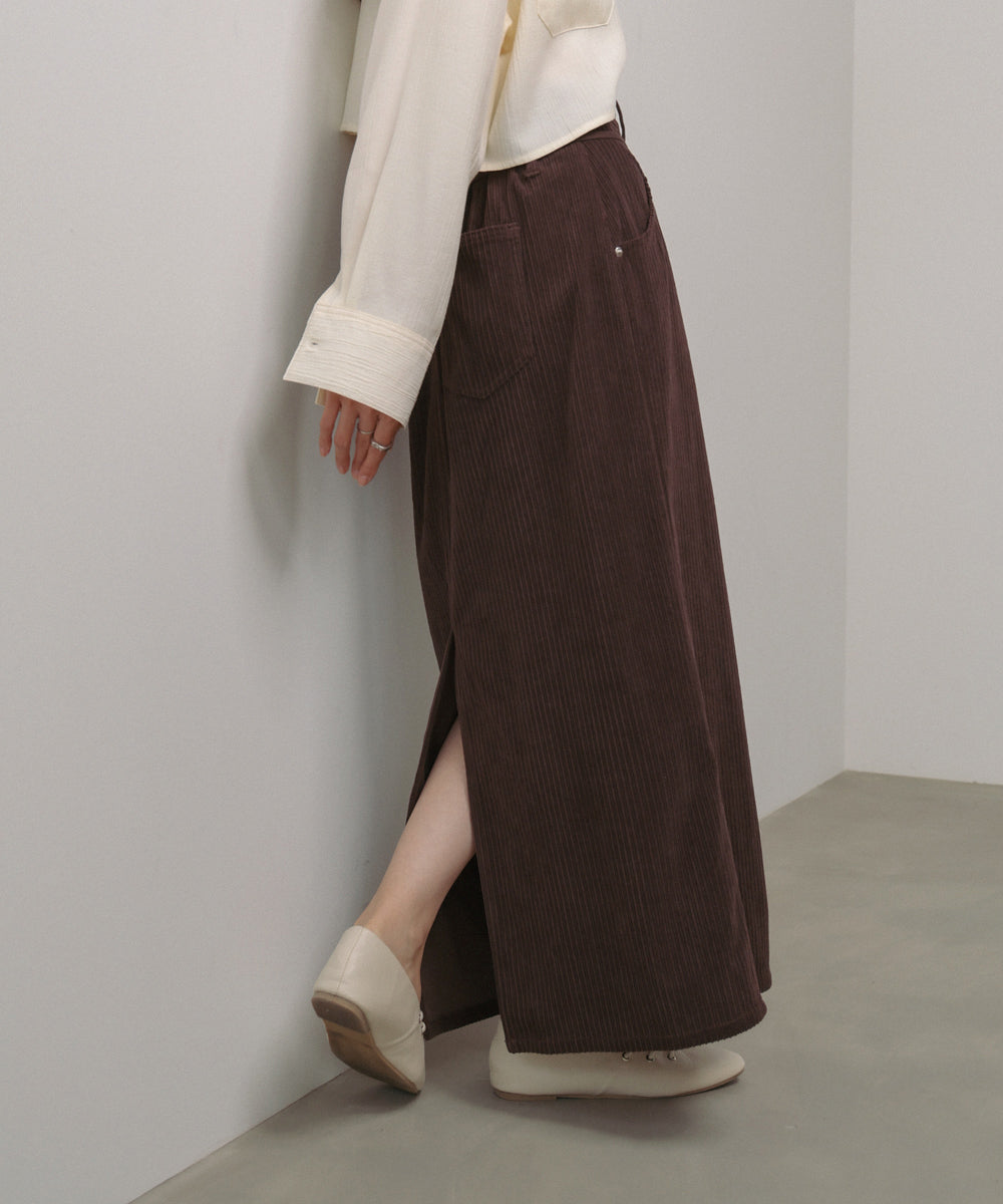 コーデュロイIラインスカート