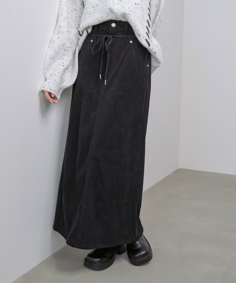 コーデュロイIラインスカート