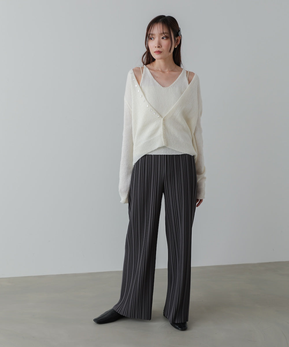 【M・Lサイズ展開】ランダムプリーツパンツ