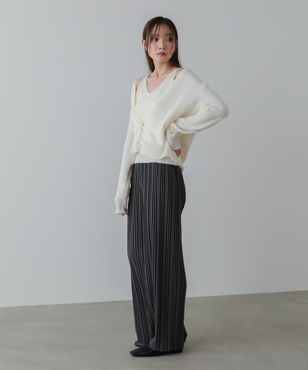 【M・Lサイズ展開】ランダムプリーツパンツ