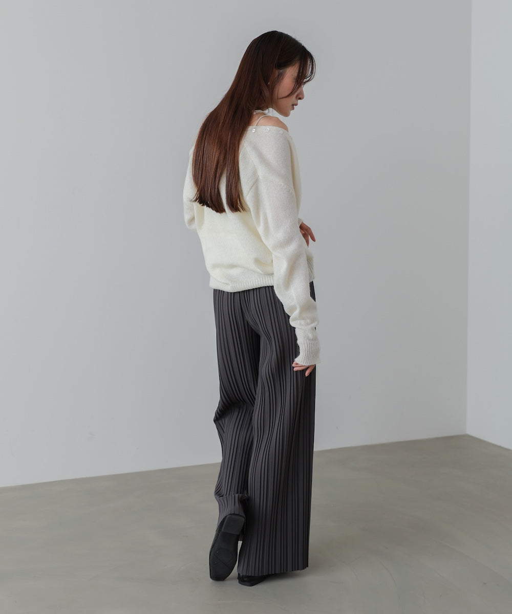 【M・Lサイズ展開】ランダムプリーツパンツ