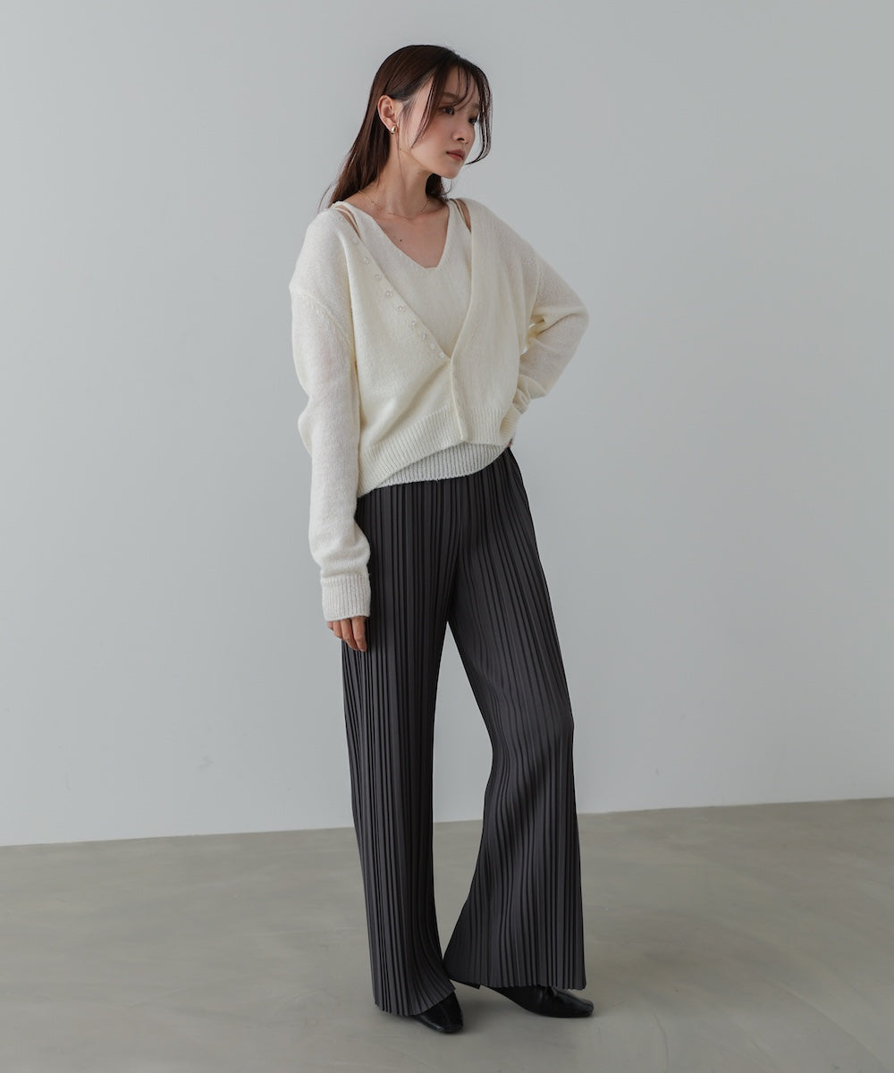 【M・Lサイズ展開】ランダムプリーツパンツ