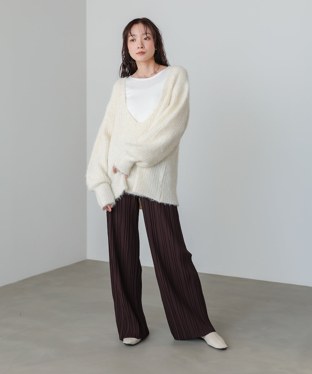 【M・Lサイズ展開】ランダムプリーツパンツ