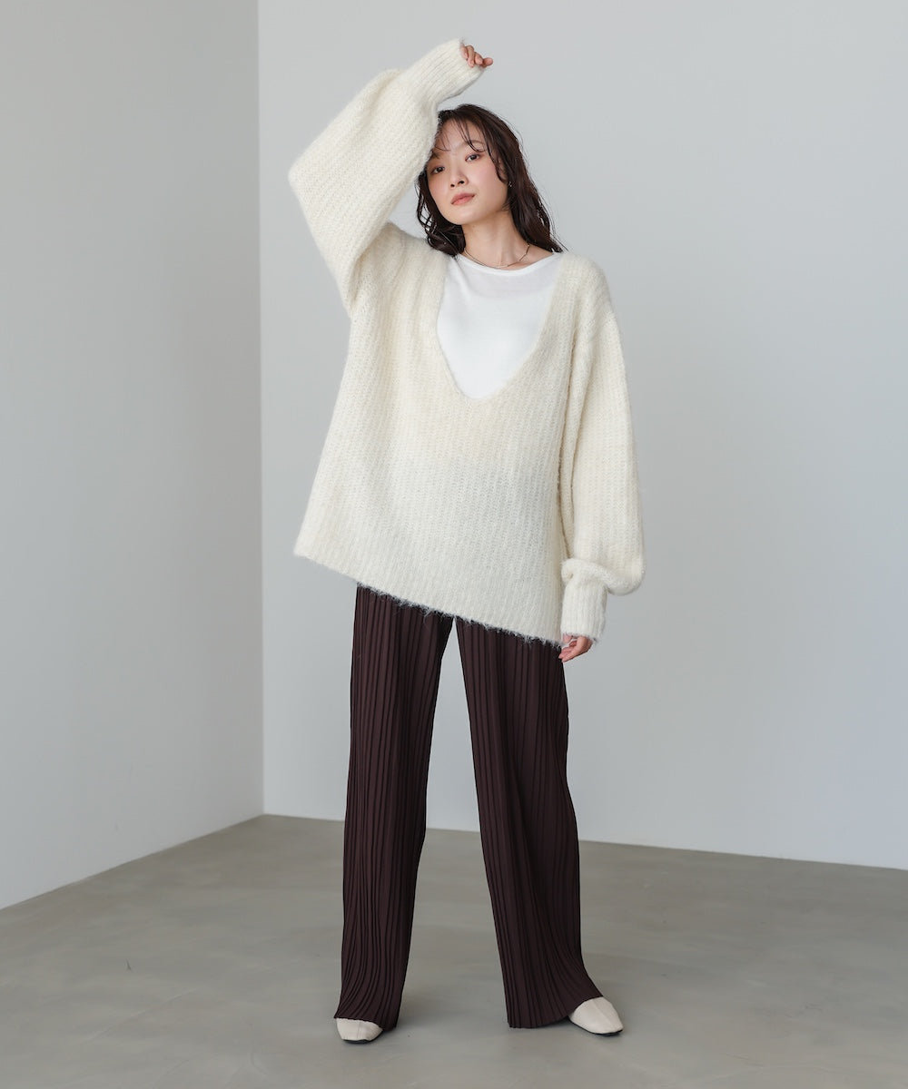 【M・Lサイズ展開】ランダムプリーツパンツ