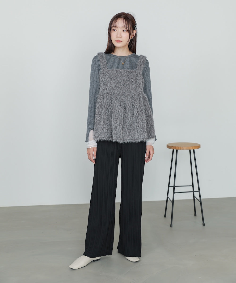 【M・Lサイズ展開】ランダムプリーツパンツ