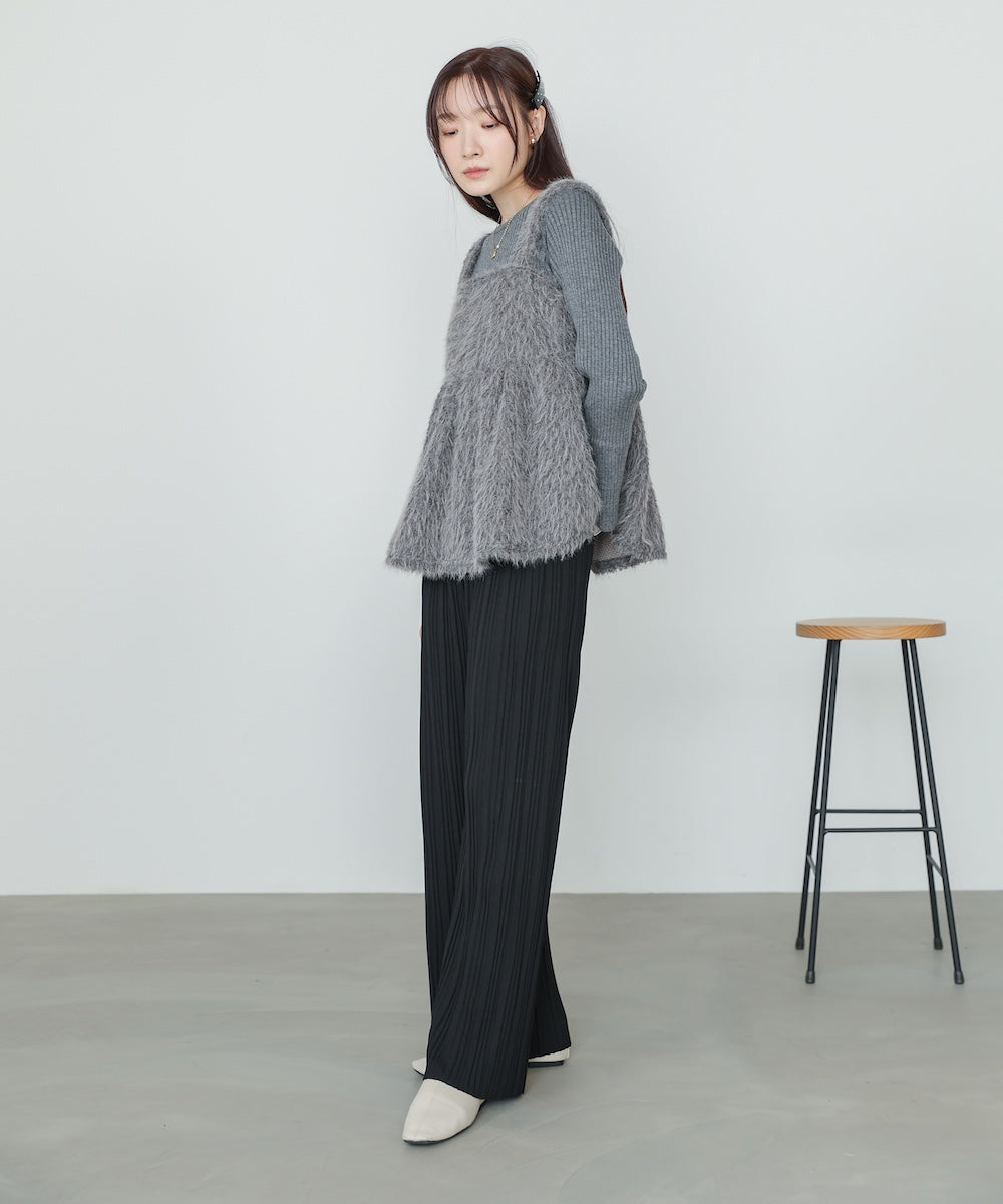 【M・Lサイズ展開】ランダムプリーツパンツ