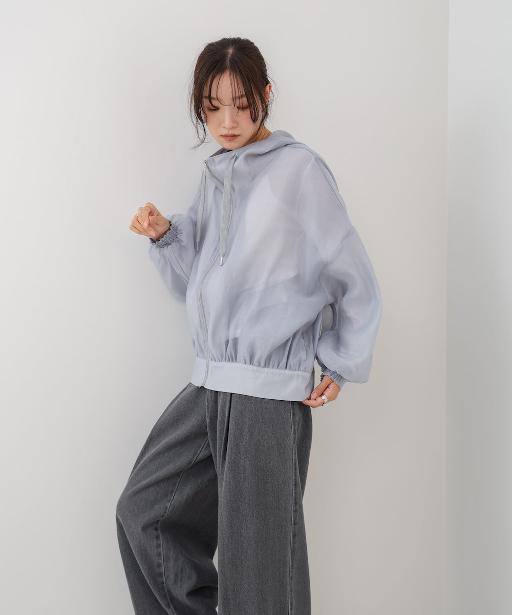 【NEW】フード付きシアーパーカー