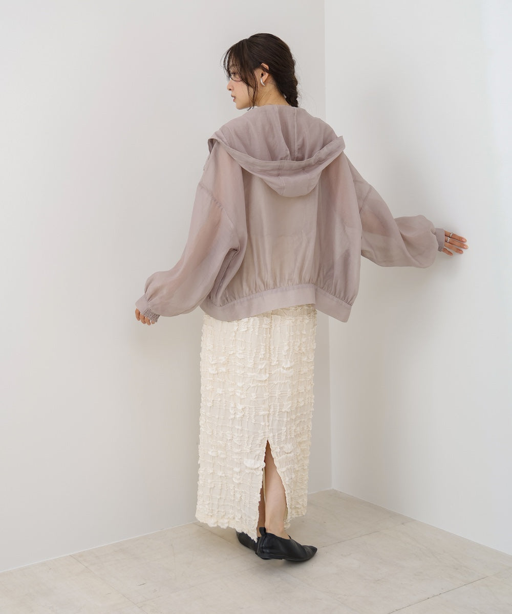 【NEW】フード付きシアーパーカー
