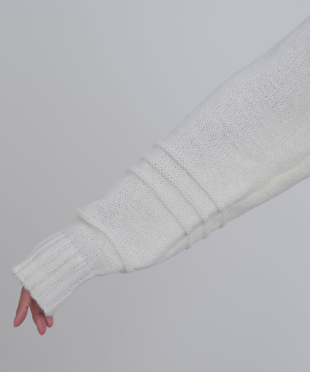 起毛フリルカラーホックカーディガン