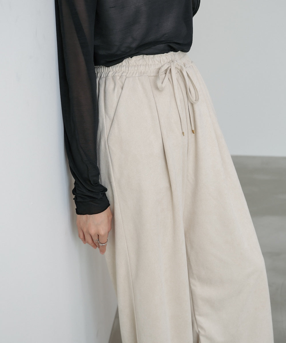 スエードライクイージーパンツ