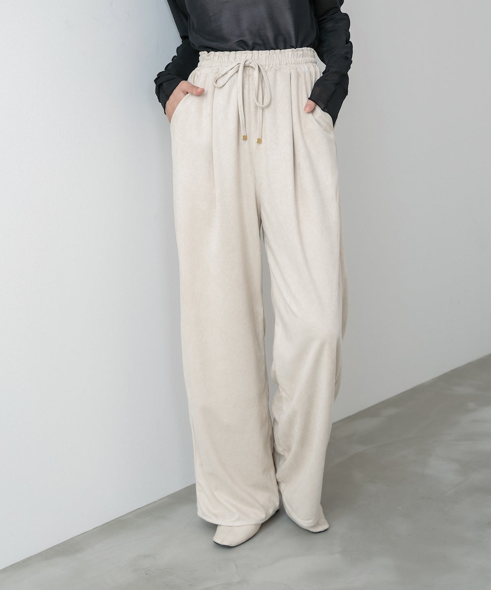 スエードライクイージーパンツ