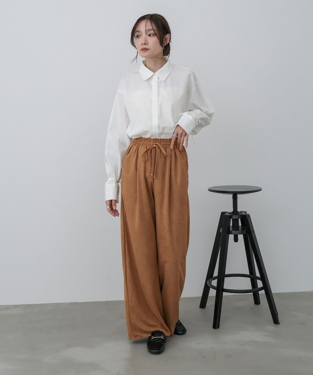 スエードライクイージーパンツ