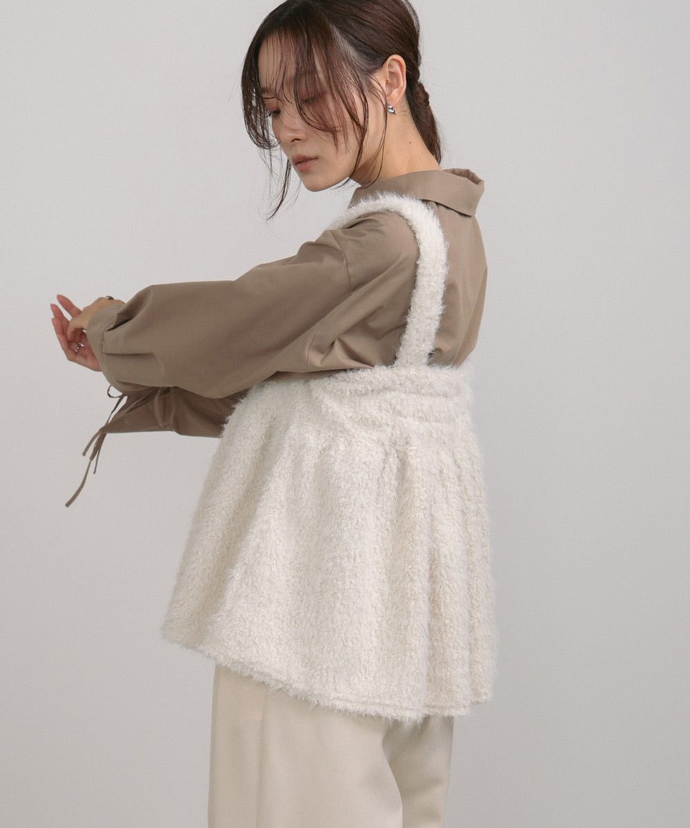 ブークレーシャギー ペプラムキャミソール