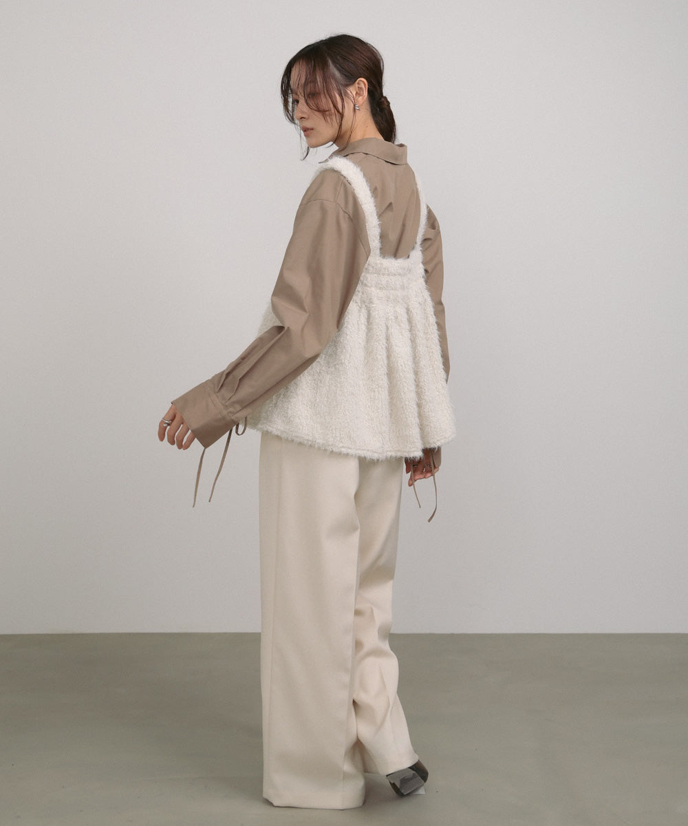 ブークレーシャギー ペプラムキャミソール