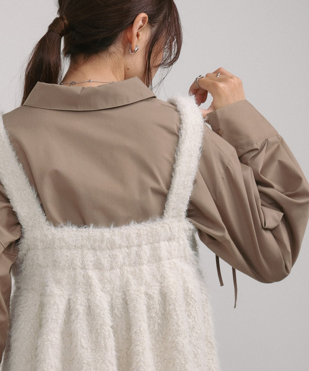 ブークレーシャギー ペプラムキャミソール