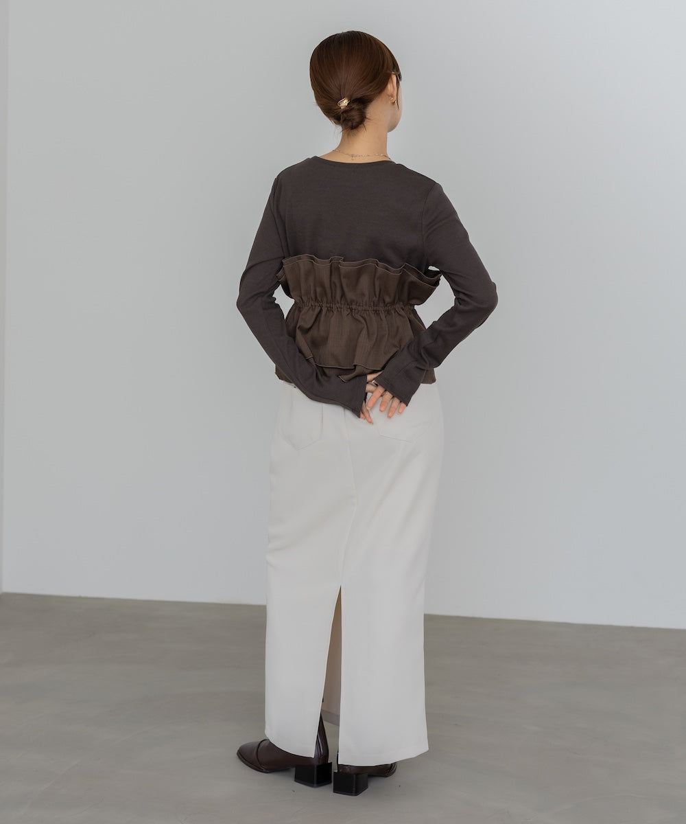 ビスチェ風レイヤードロンT