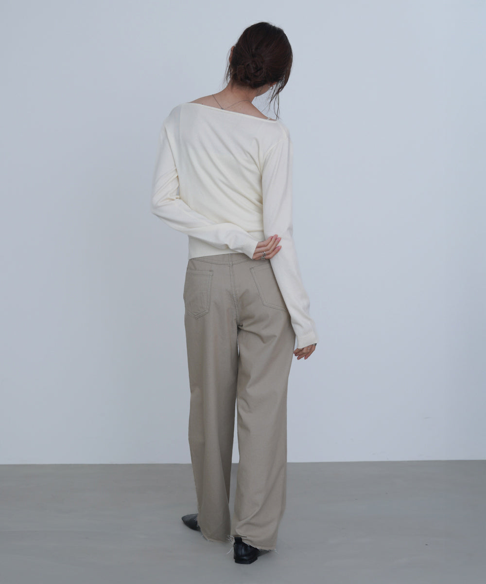 クロスドレープニットプルオーバー