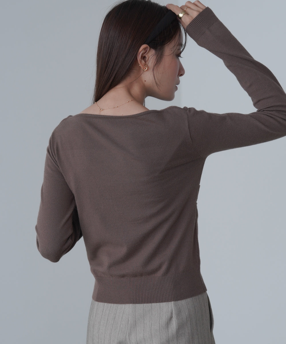 クロスドレープニットプルオーバー