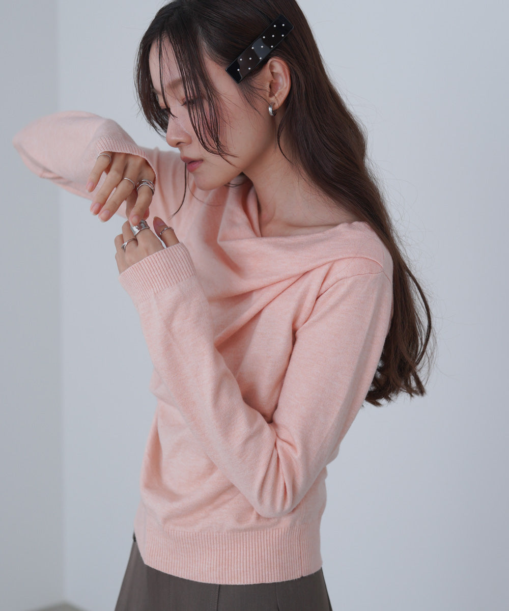 クロスドレープニットプルオーバー