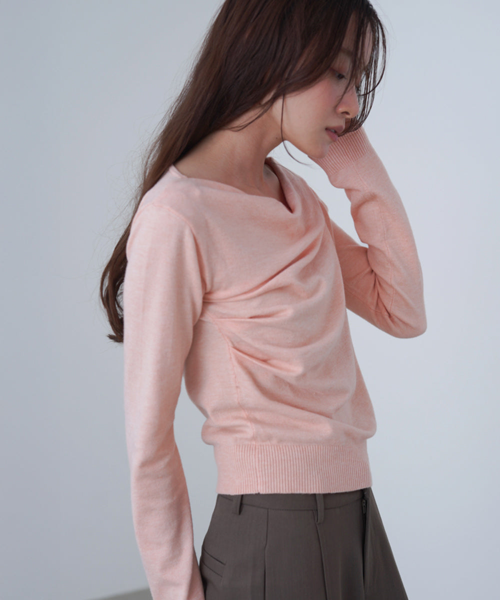 クロスドレープニットプルオーバー