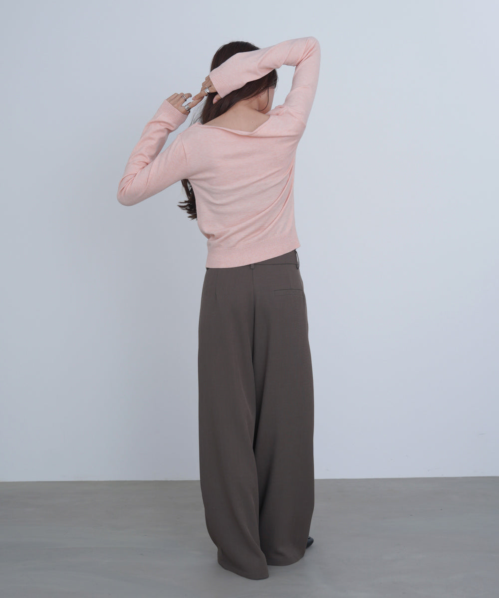 クロスドレープニットプルオーバー