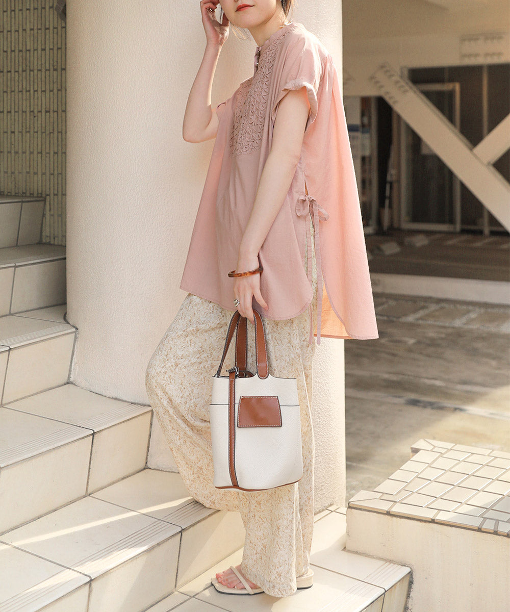 CAMBRIC SMOCKING BLOUSE
