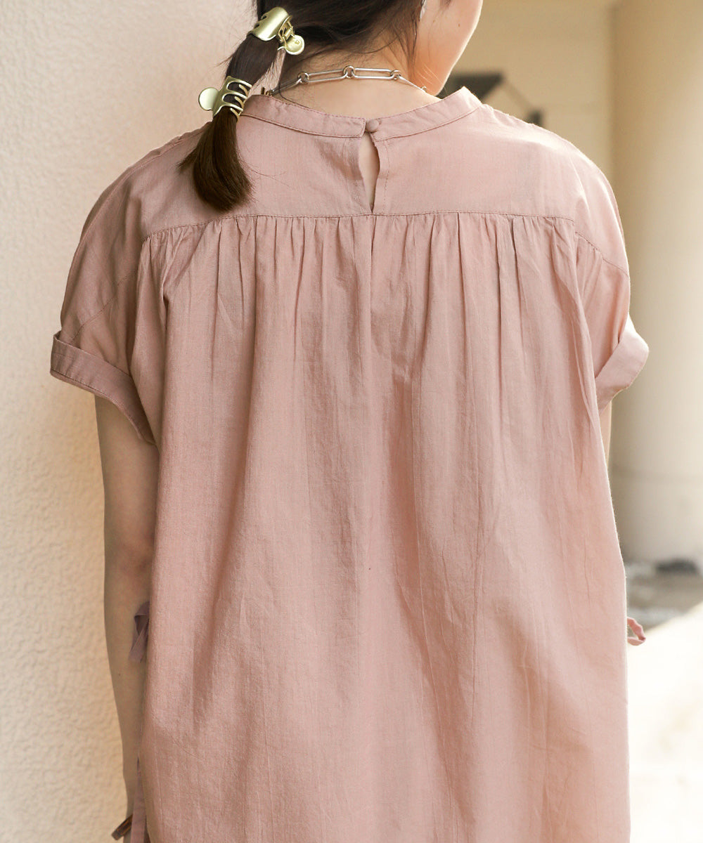CAMBRIC SMOCKING BLOUSE