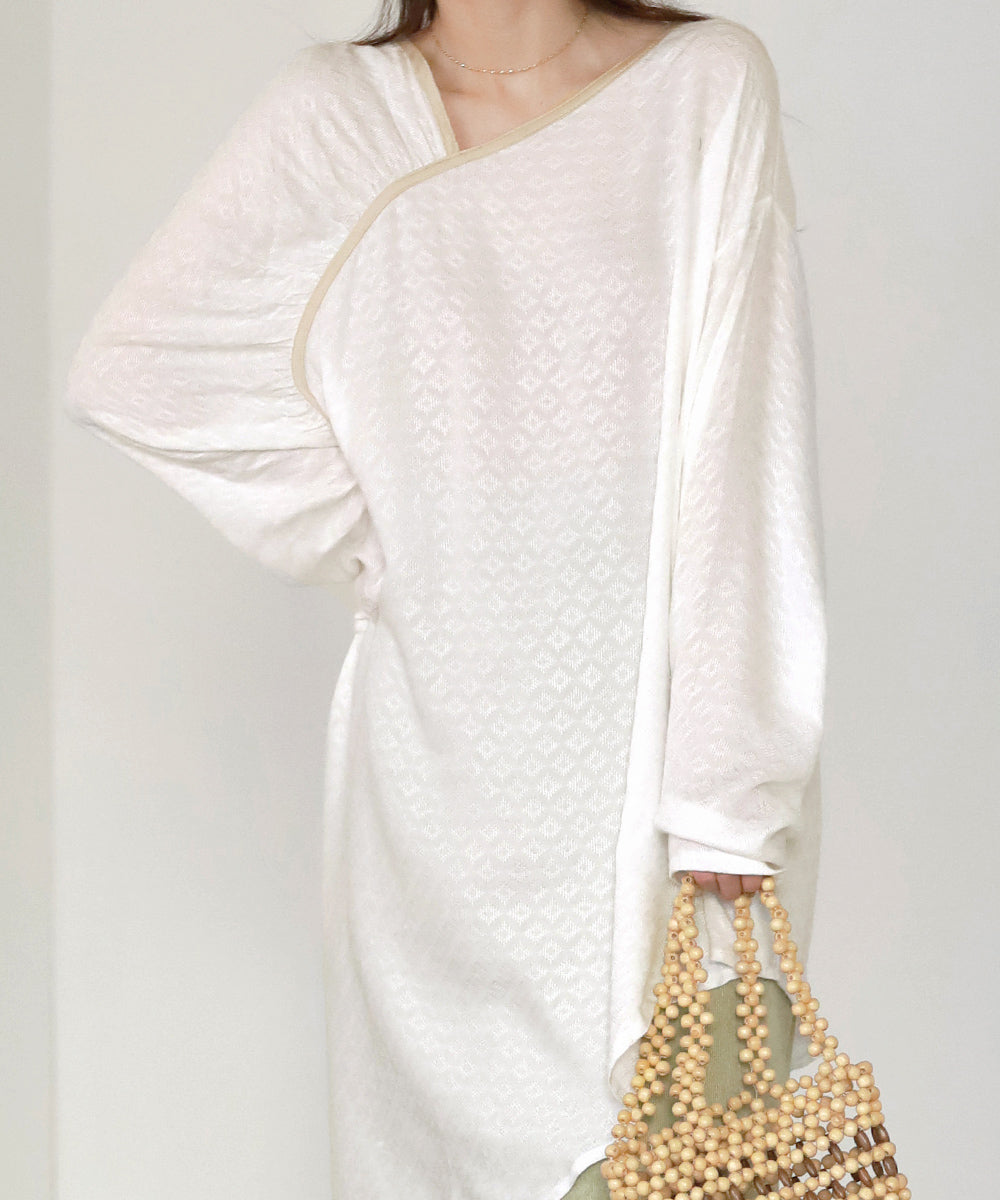 ILEHEM JACQUARD BLOUSE