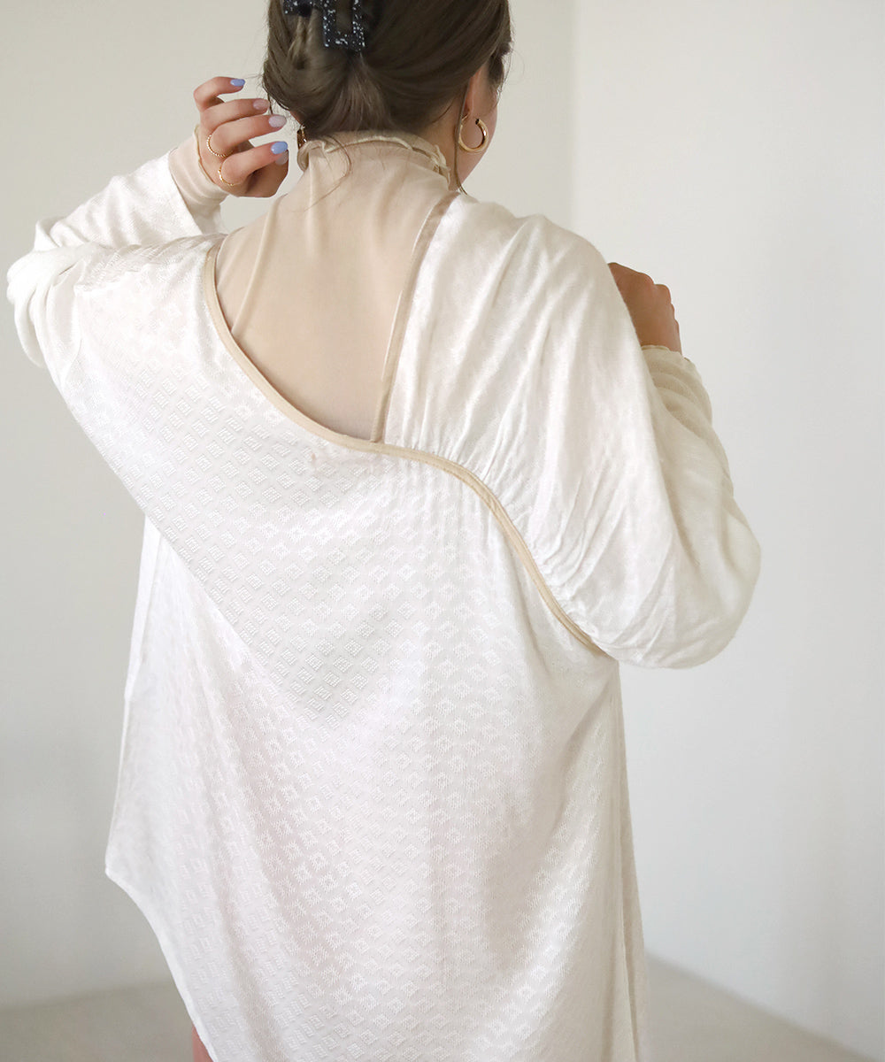 ILEHEM JACQUARD BLOUSE