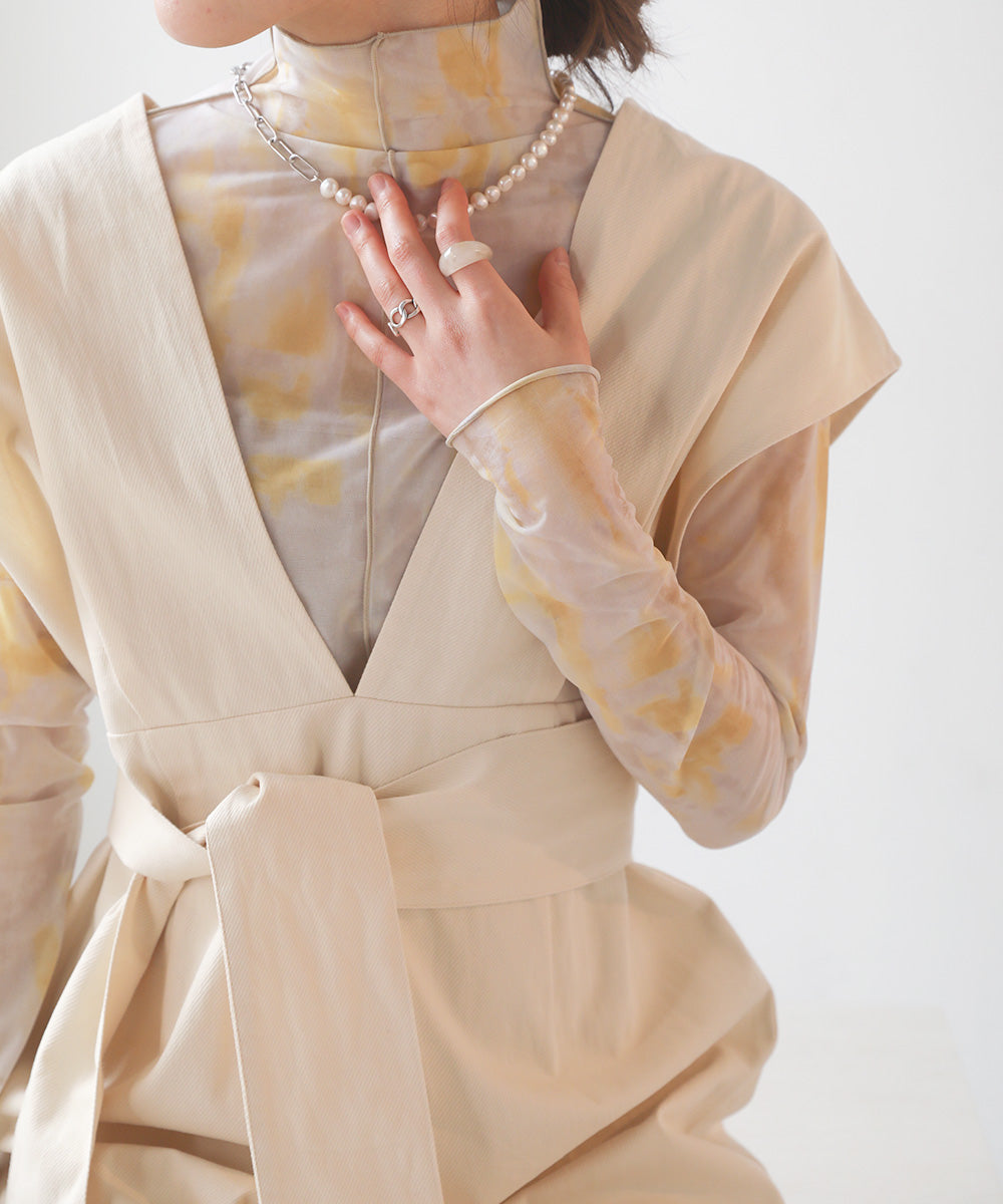 リボンセットジャンパーワンピース