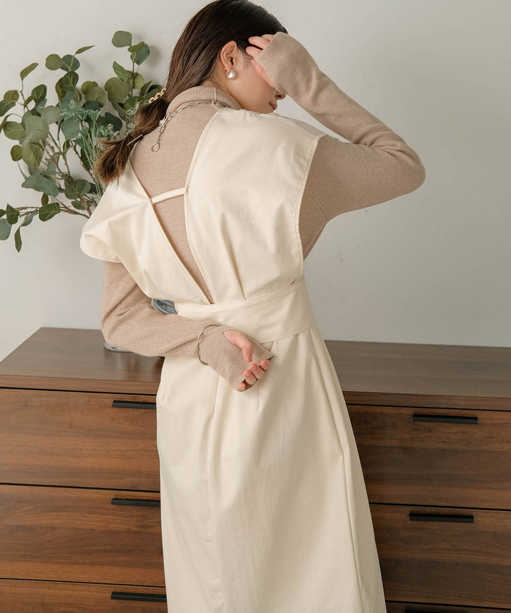 リボンセットジャンパーワンピース