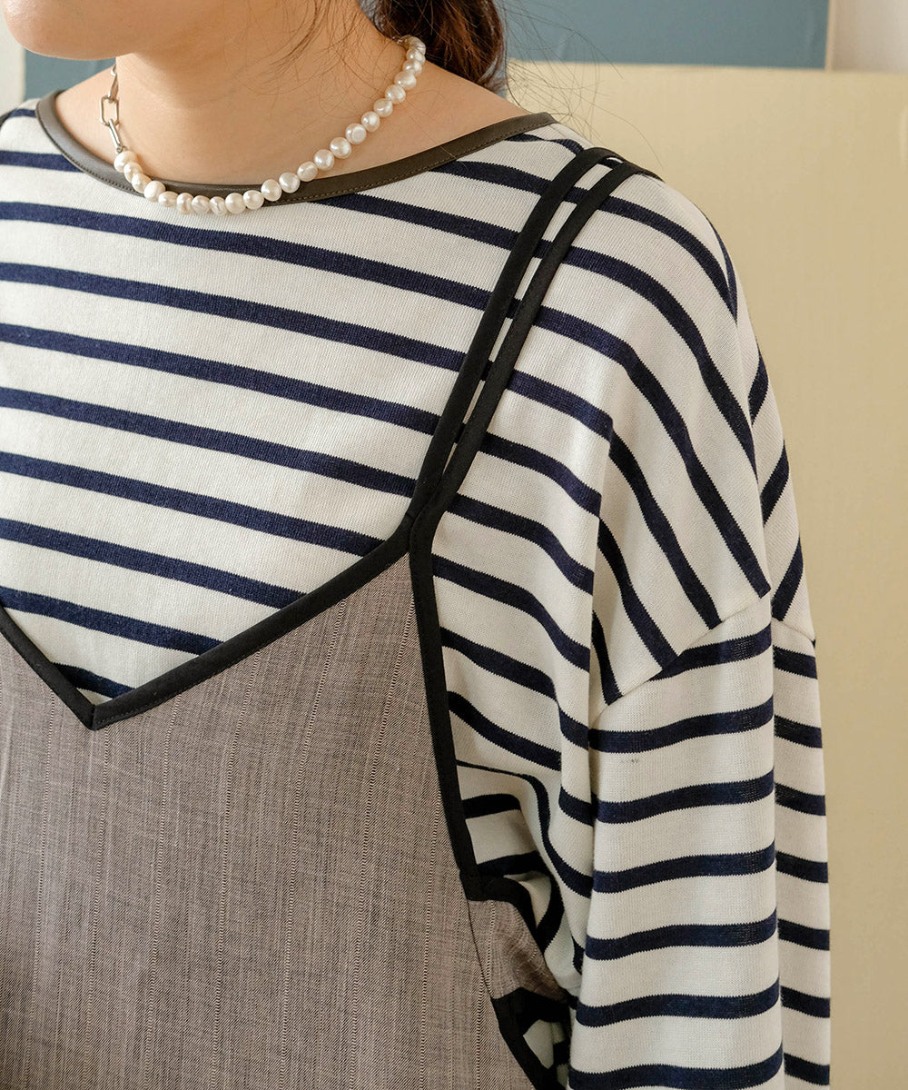 PIPING RIBBON CAMI ONEPIECE