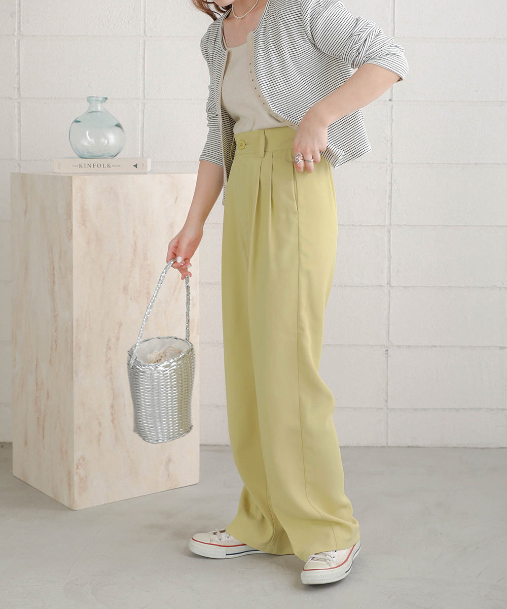 HIGH WAIST CENTER PRESS SLACKS