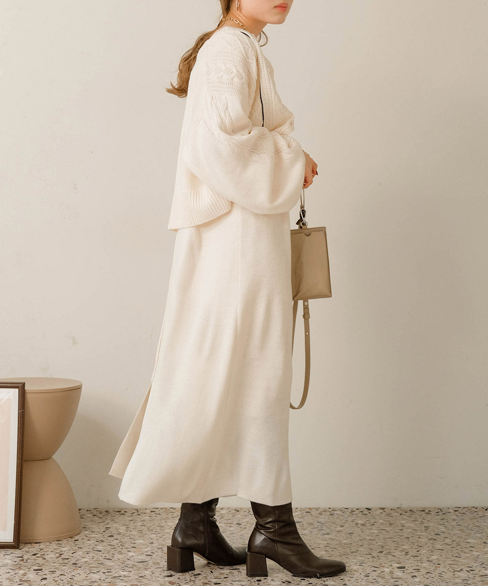 CARDIGAN + KNITONEPIECE SET