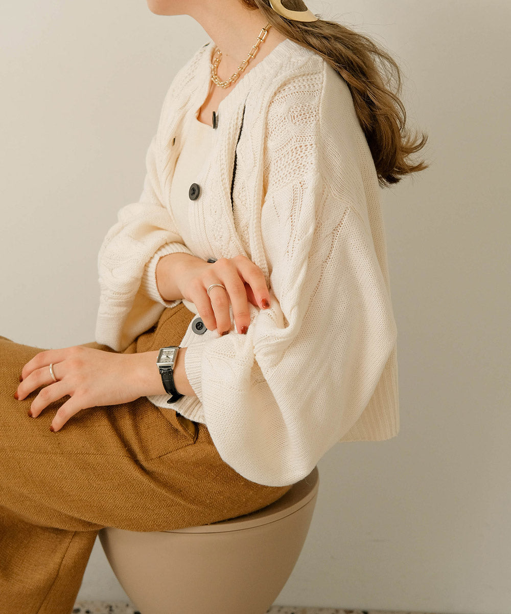 CARDIGAN + KNITONEPIECE SET