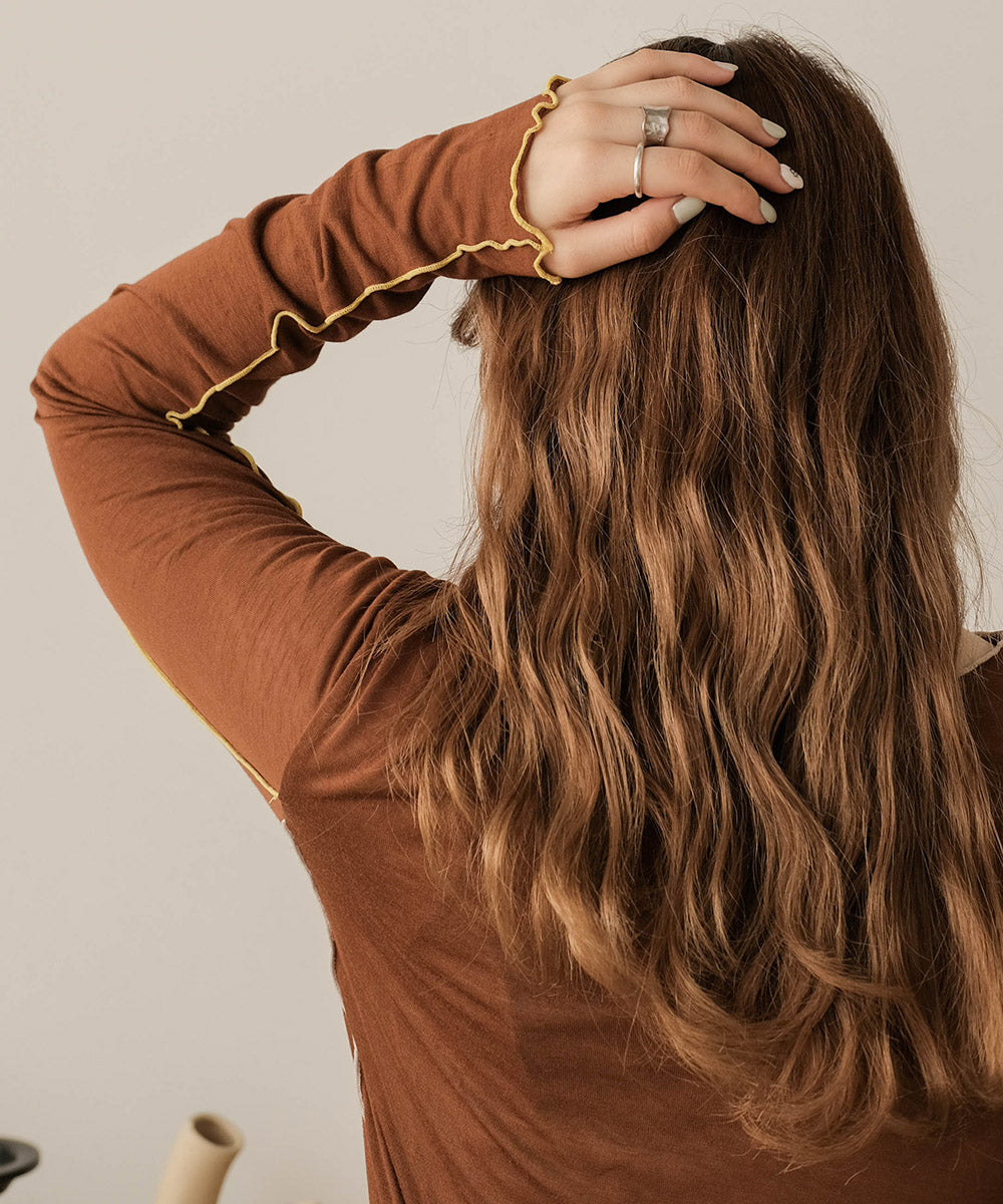 双色 MELLOW SWITTING 透明上衣