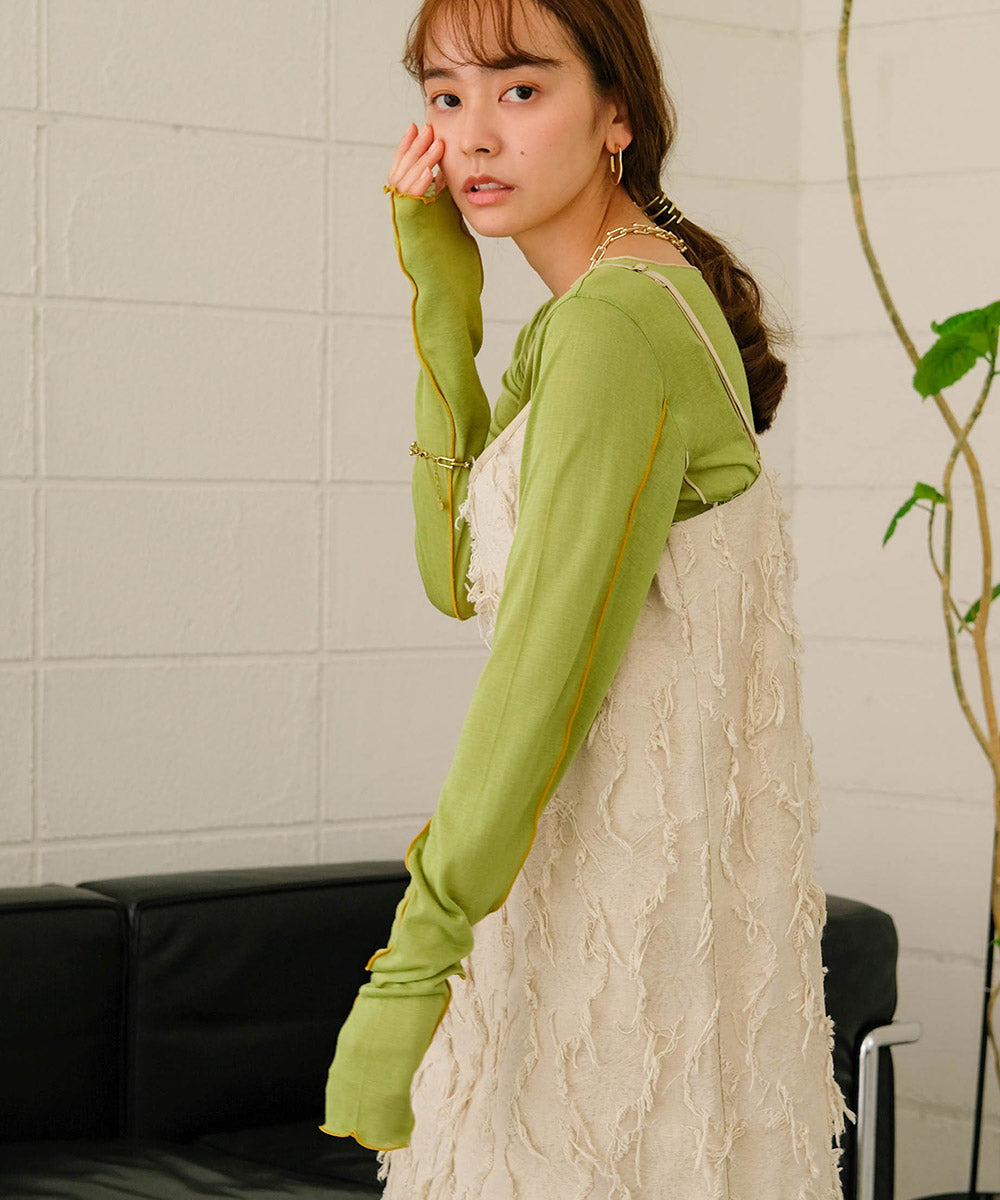 双色 MELLOW SWITTING 透明上衣