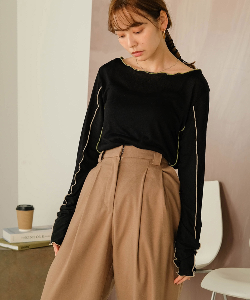 双色 MELLOW SWITTING 透明上衣