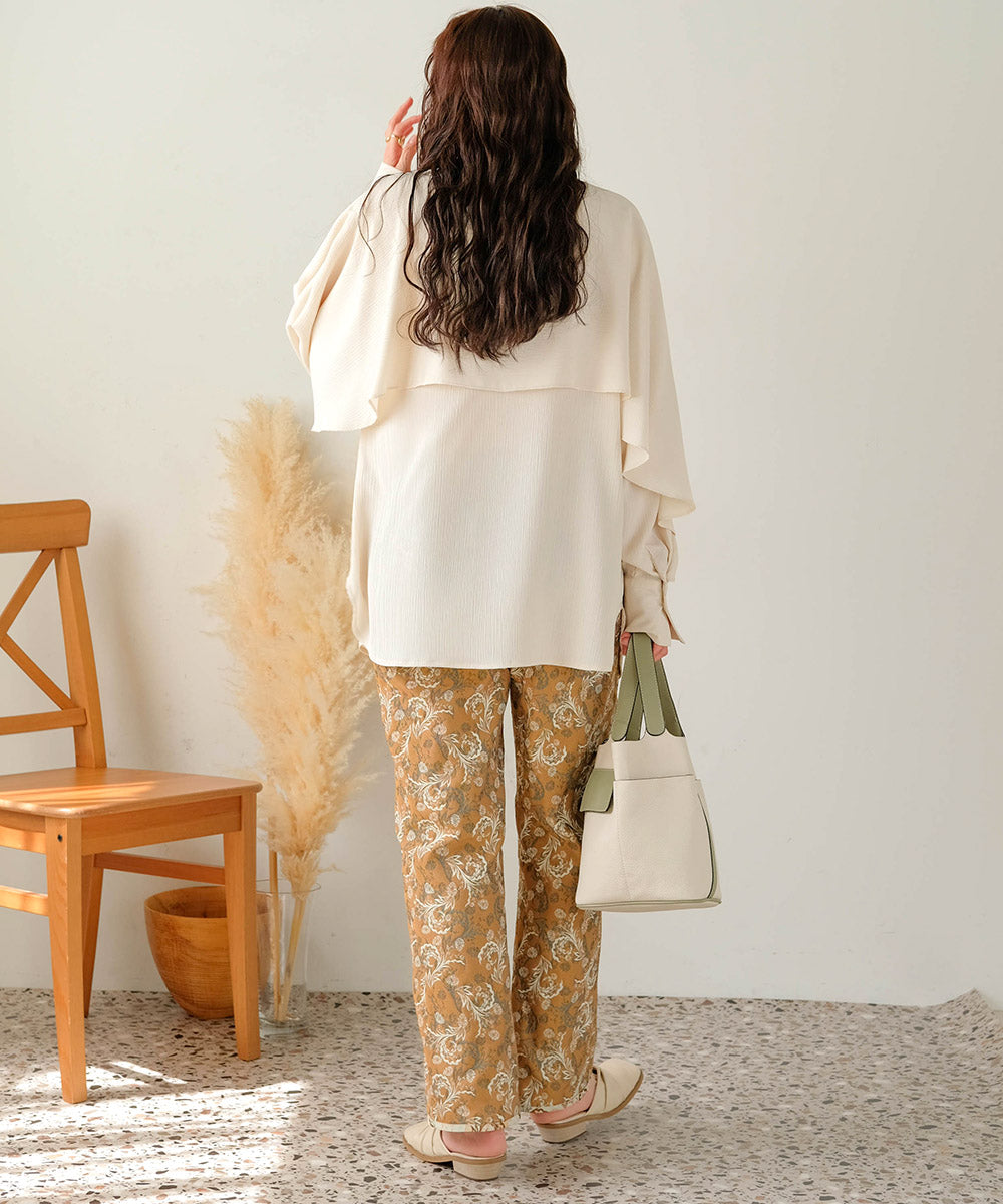 REVERSIBLE JACQUARD PANTS