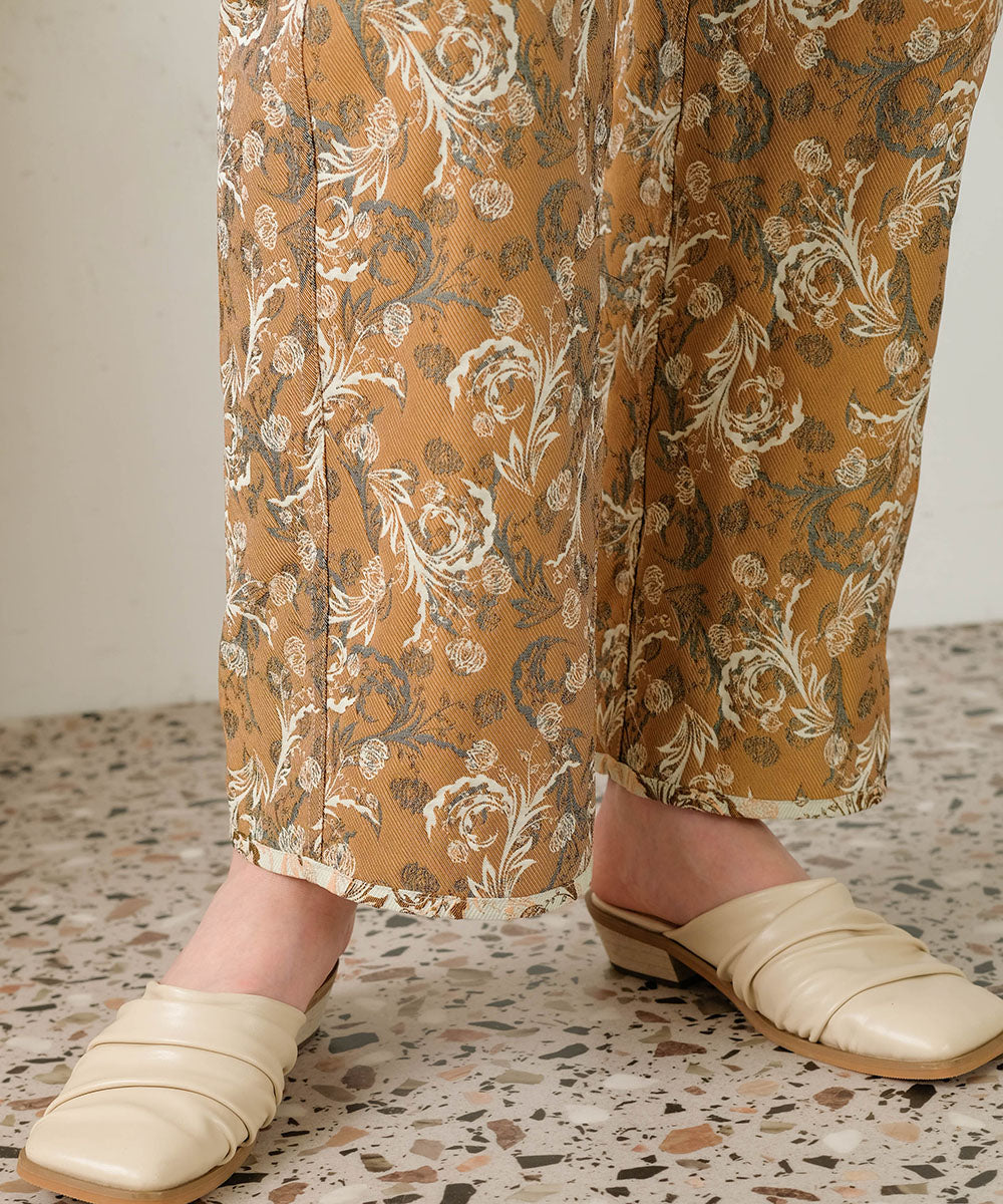 REVERSIBLE JACQUARD PANTS