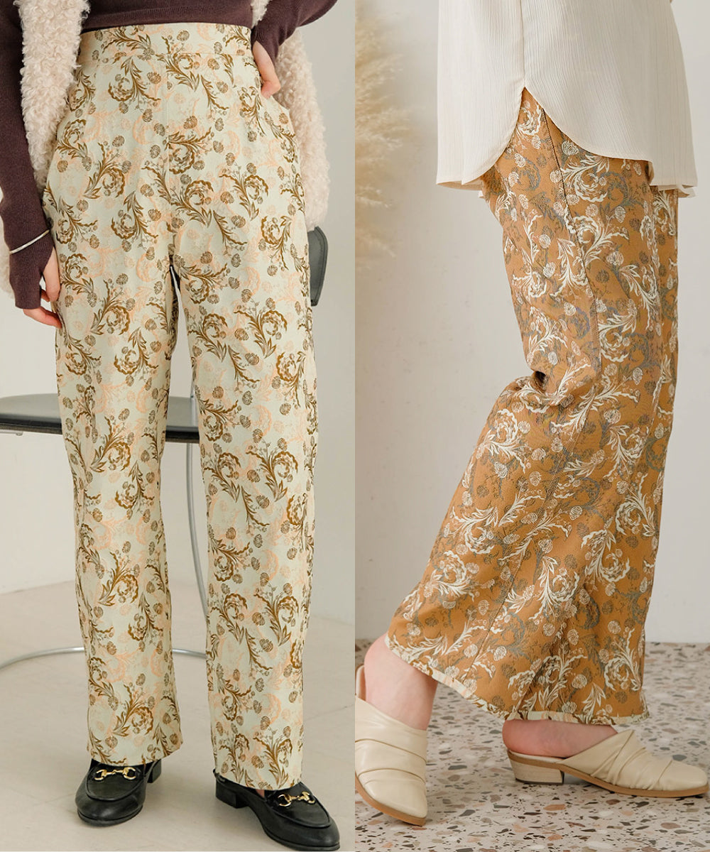 REVERSIBLE JACQUARD PANTS